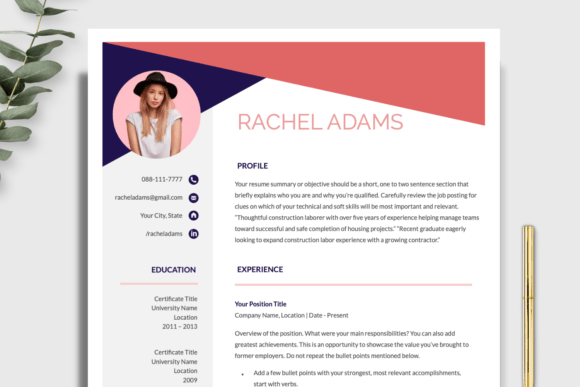 Download Sorority Resume Template with Photo - Premium Resources