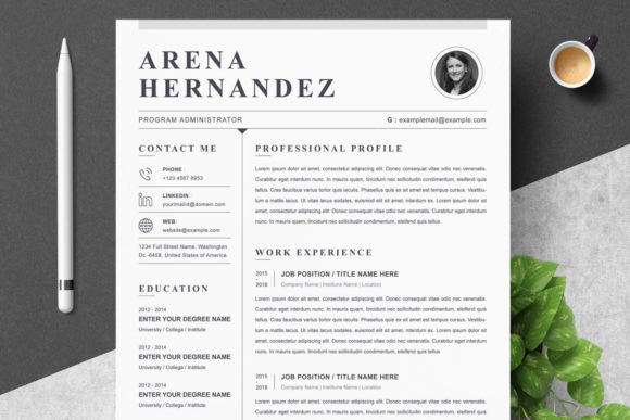 Download Professional Resume Template with Photo - Premium Resources